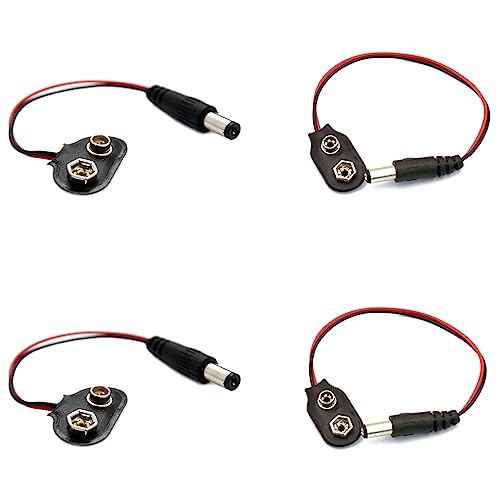 Amazon | 9V電池スナップ DCヘッド付き ソフトレザーバックル 9V